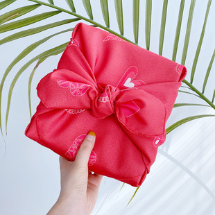 Customized Red Multi-Scenario Wedding Gift Snacks Mid-Autumn Mooncakes and Pastries Universal Fabric Packaging Furoshiki
