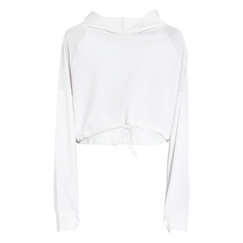 Cross-Border Spring and Summer European and American Hooded Sports Sweatshirts, Loose Cover-Ups, Cross-Border Fitness Clothes, Women's Running Long-Sleeved Yoga Tops