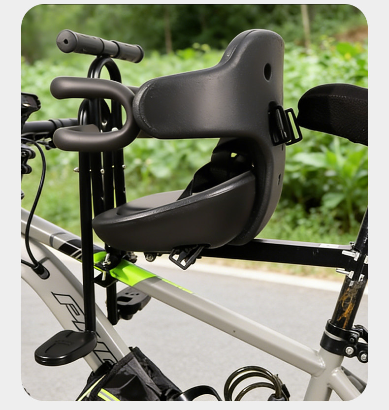Mountain Bike Child Seat, Front-Mounted, Safe, Stable, and Easy to Install, Baby Riding Seat