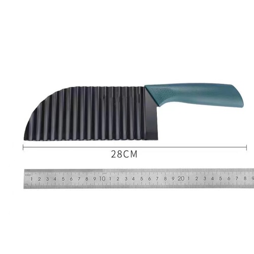 Deep Groove Stainless Steel Wolf Tooth Potato Wave Slicer Multi-functional Potato, Cucumber, Potato Chip, French Fry Gadget Commercial Knife