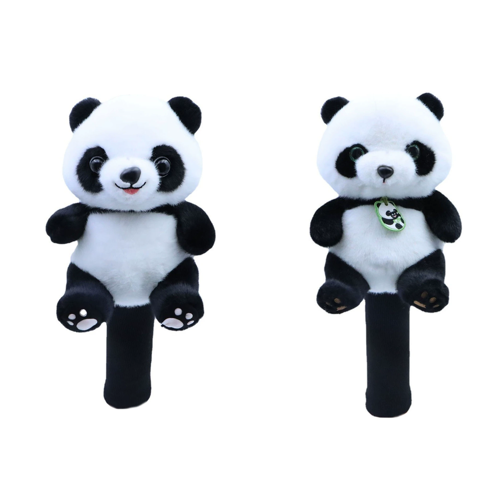 Protective golf clubs, helmet, panda