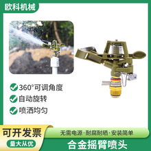 4分 6分合金可调节摇臂喷头360度旋转式草坪喷灌淋园林灌溉洒水器