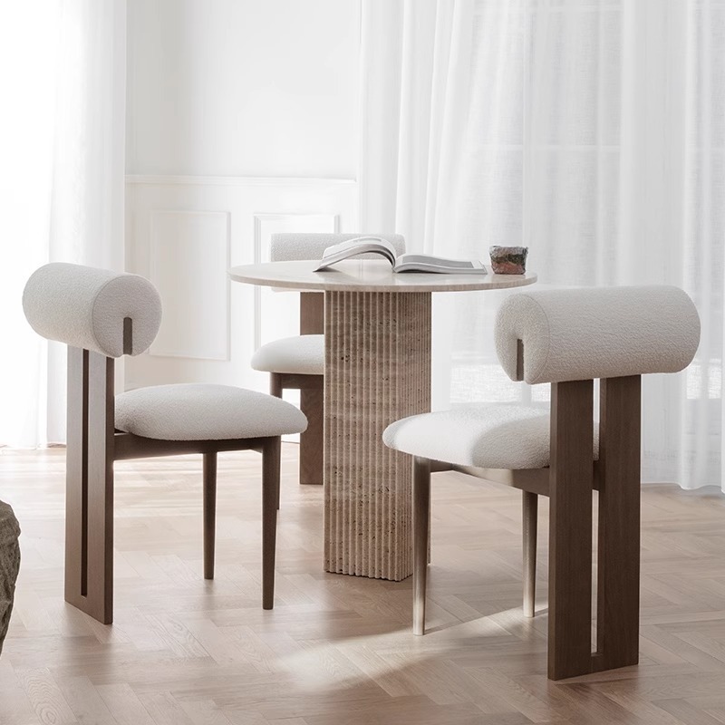 Sillas de comedor de madera maciza sillas de maquillaje modernas sillas de maquillaje artísticas sillas de hipopótamo medievales de alta calidad simple de alta gama