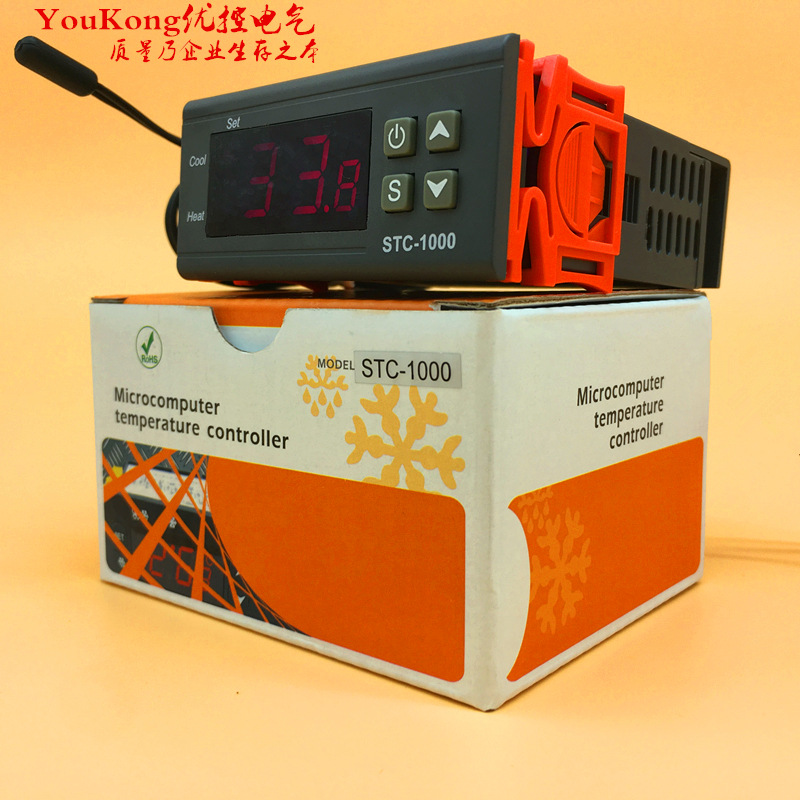 Controlador Digital de Temperatura STC-1000 220V, Pantalla Digital Inteligente, para Enfriador de Agua Láser