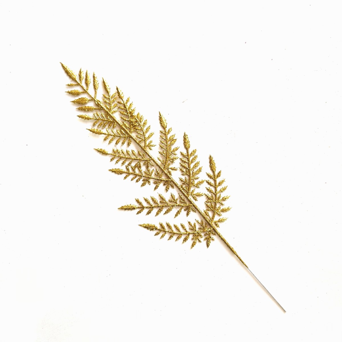 Nuevas plantas de Navidad transfronterizas decoración especial para el hogar decoración plástica imitación de 37cm hojas de polvo de oro