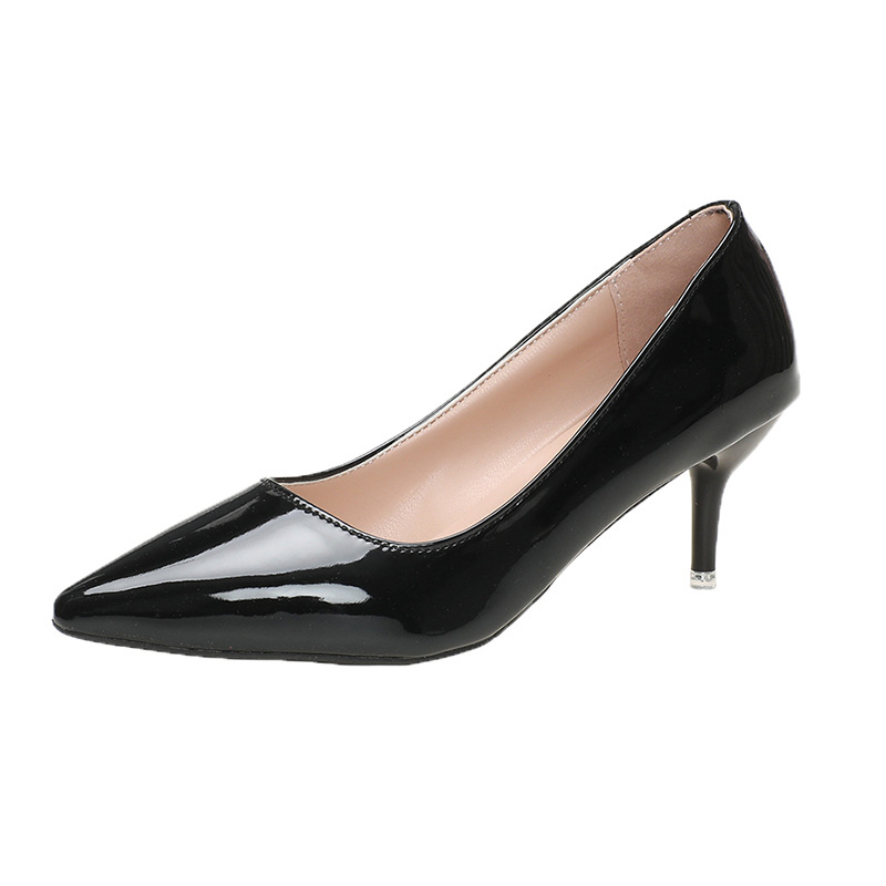 Zapatos de talón alto para mujeres 2024 primavera nuevos tacones afilados con un zapato de trabajo zapatos de mujer