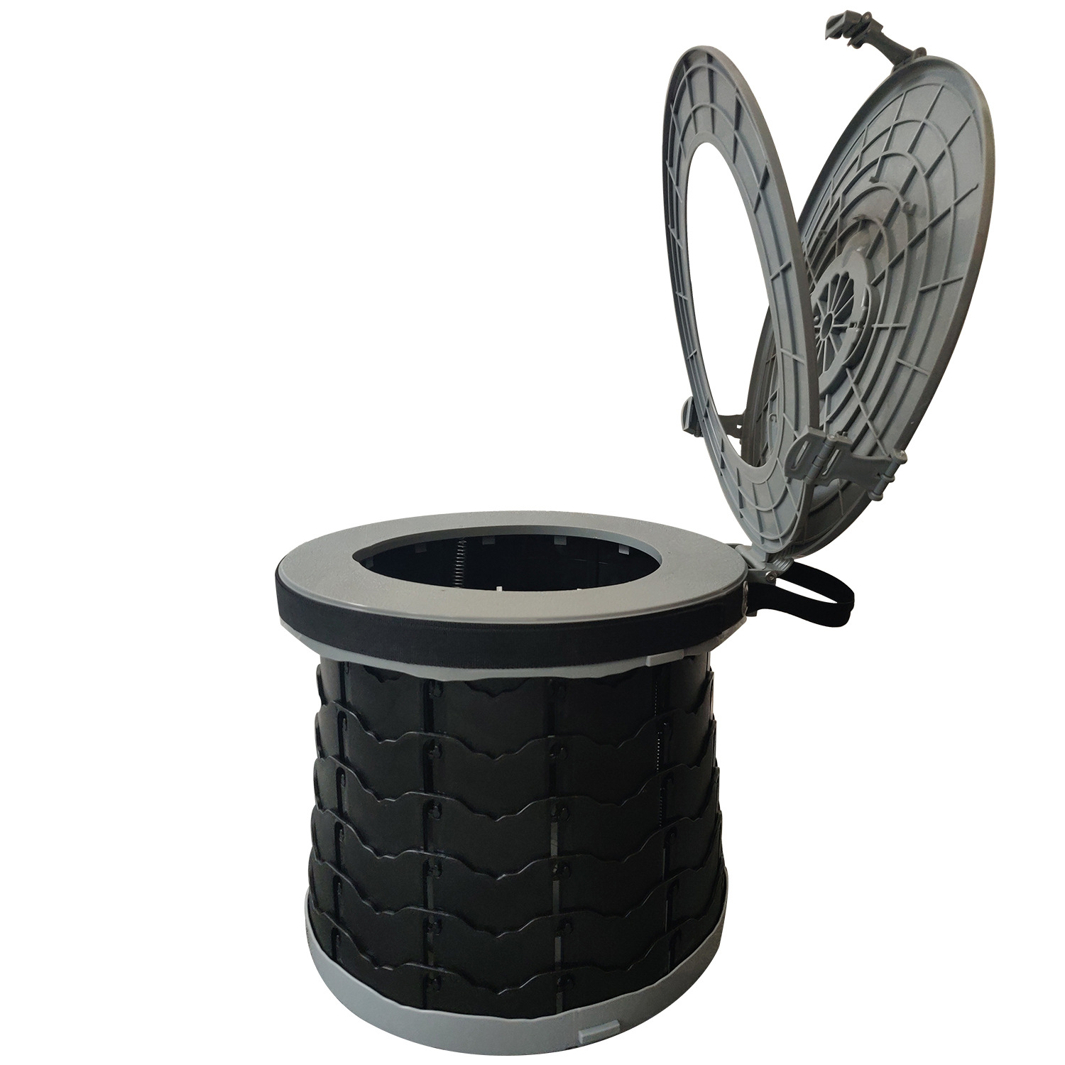 Inodoro portátil plegable multifuncional para camping o coche, diseño engrosado y fácil de almacenar