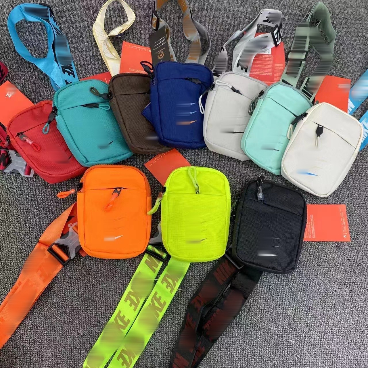 Trendy brand couple's chest bag, sports outdoor waist bag, men's shoulder bag, student crossbody bag, women's multifunctional small canvas bag