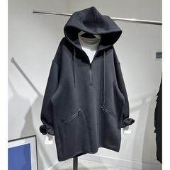 胖MMoversize特大码300斤秋冬长袖宽松遮肉连帽炸街卫衣外套女潮2
