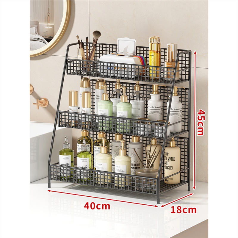 Estante Organizador para Lavabo de Hierro de 4 Niveles para Baño