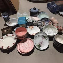 创意批发陶瓷外贸尾单摆地摊库存爆款随机发儿童餐具杂货高白瓷