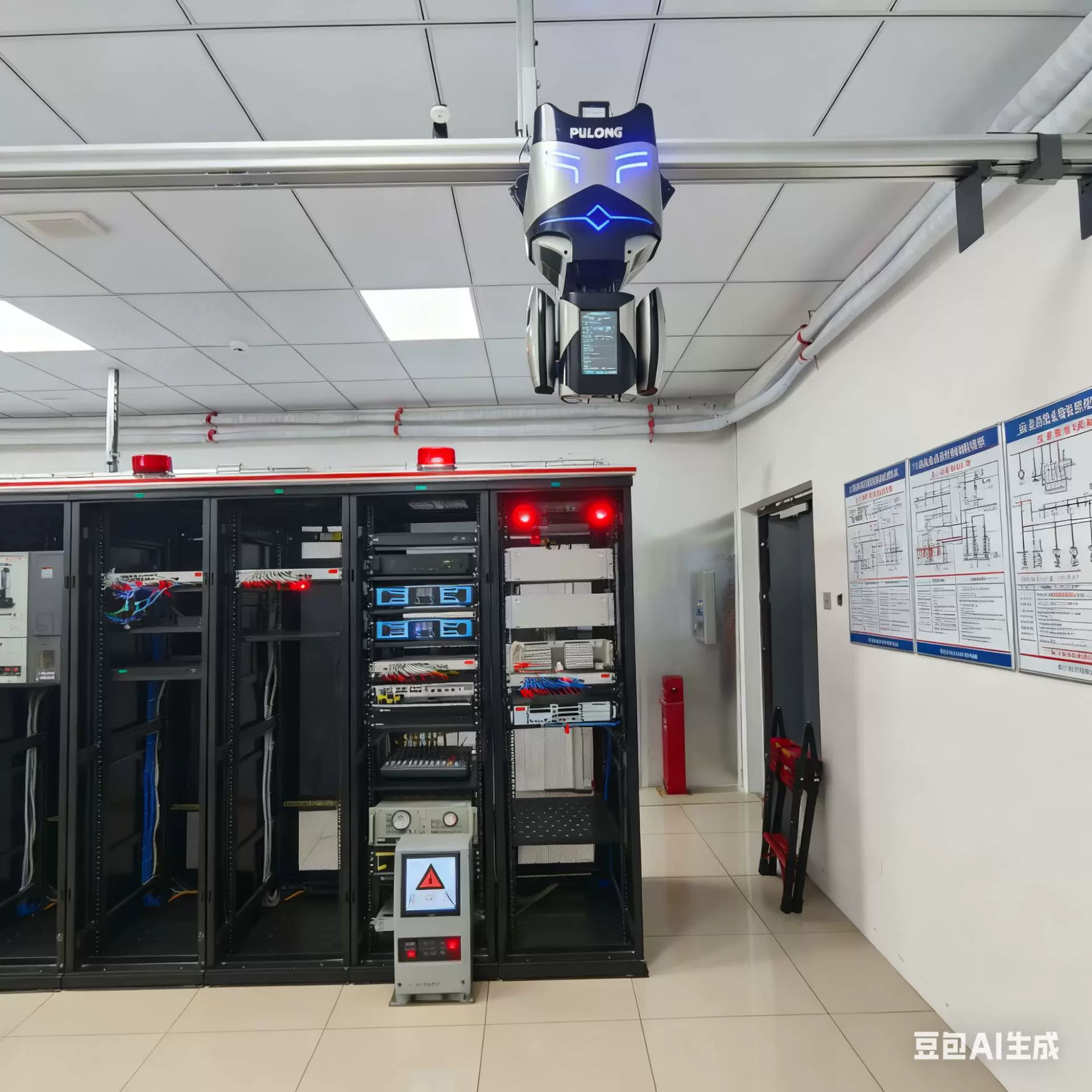 挂轨式巡检机器人普龙科技智能巡视电力无人值守系统