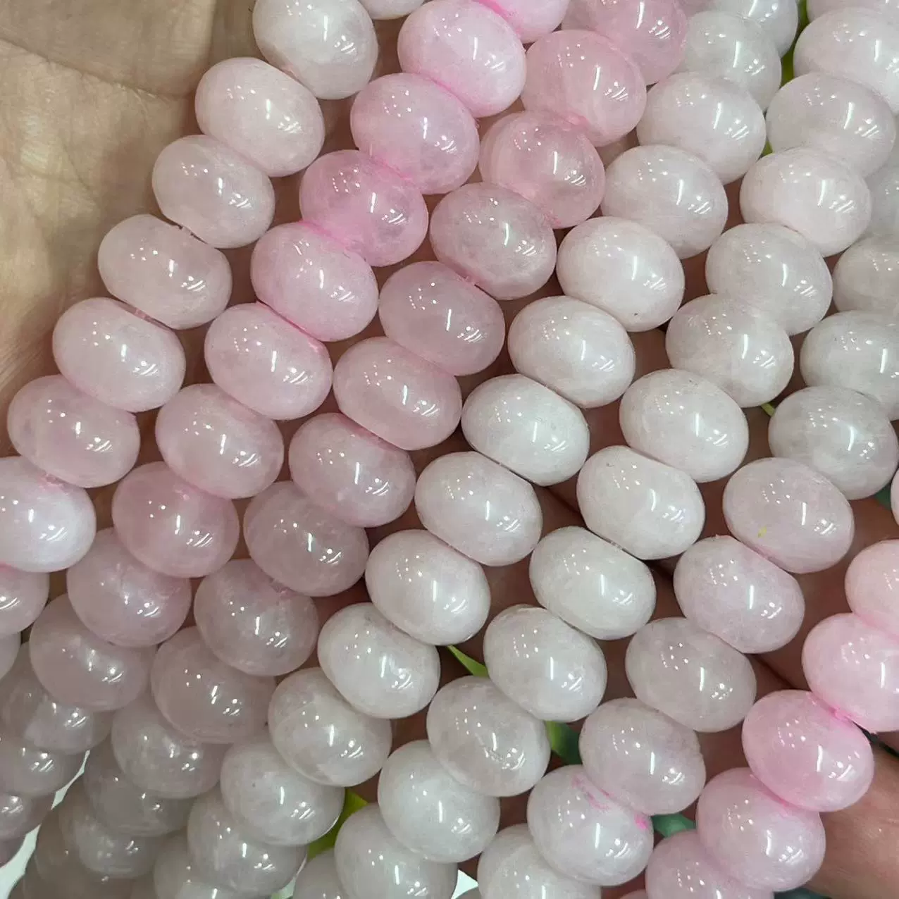 Rose quartz 6X10MM wheel abacus beads natural stone Nature Stone Beads about 65 pieces/piece