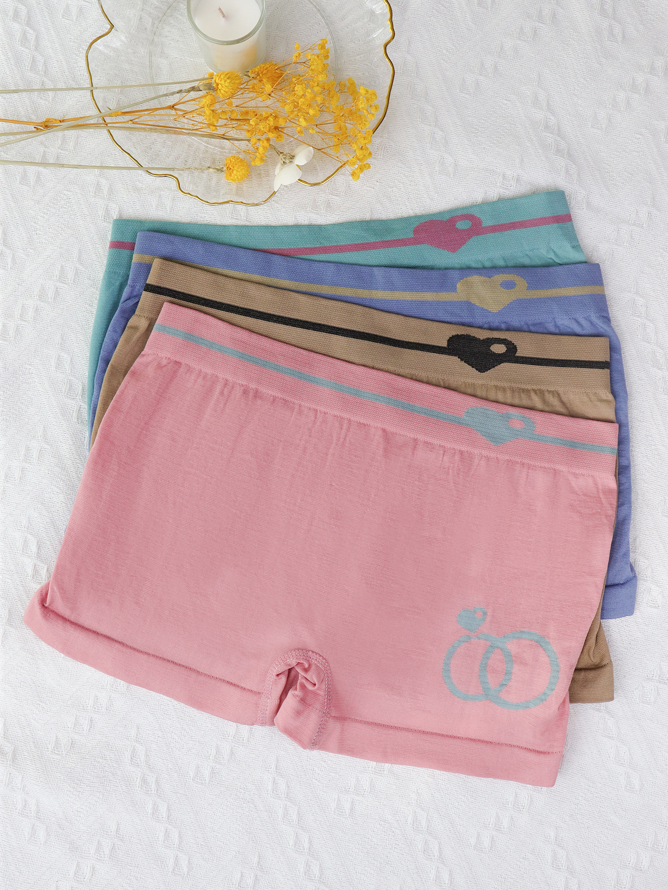 Calzones bóxer 2 en 1 para mujer, leggings anti-exposición de verano, transpirables, de poliéster, a media cintura, ajustados y sin efecto enrollado.