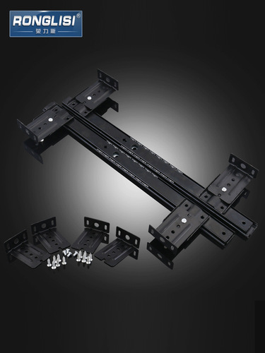 IYR7 thickened computer desk keyboard bracket slide drawer rail two-section slide rail lifting tray bracket track