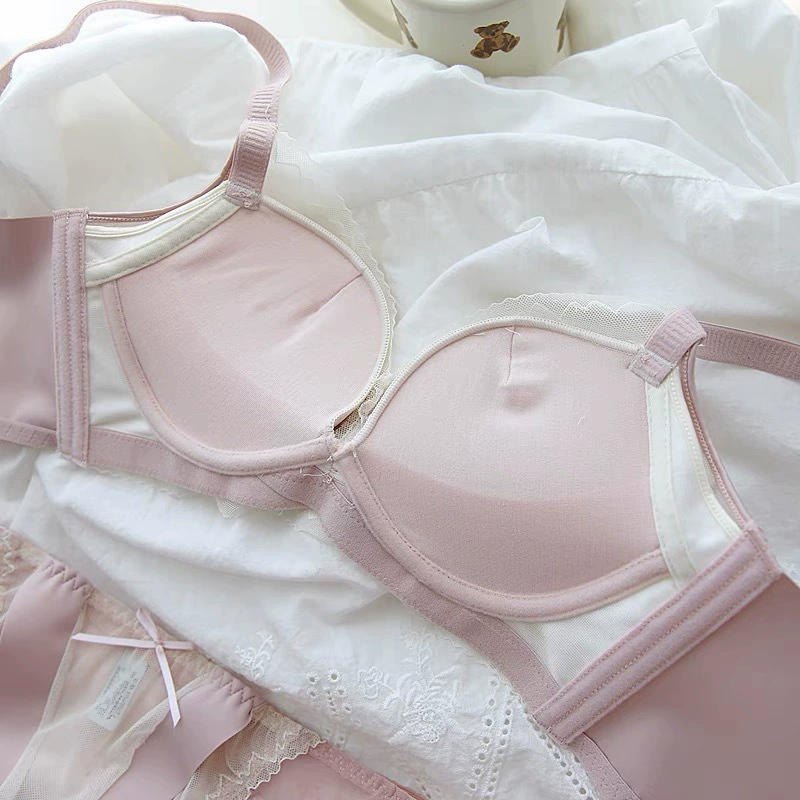 Underwear, push up bra, lace wireless bra, set