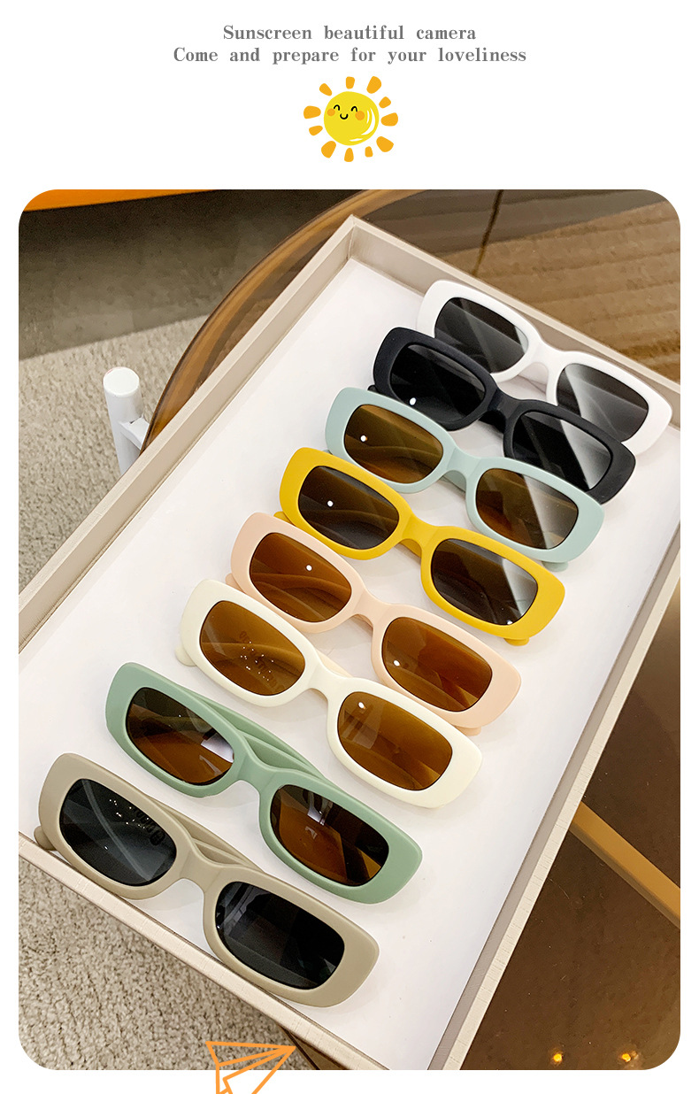 Daily Occasion Square Pattern Children Unisex Gender Cartoon Style Style Cartoon Style Square Ac UV400 Protection Square Full Frame Kids Sunglasses