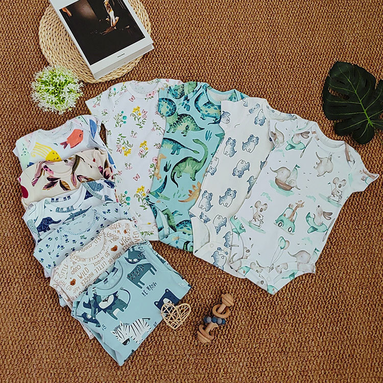 2025 New Infant Type a Jumpsuit Baby Short-Sleeved Coveralls Newborn Baby Clothes Children's Clothing Summer Style 2025 New Infant Type a Jumpsuit Baby Short-Sleeved Coveralls Newborn Baby Clothes Children's Clothing Summer Style