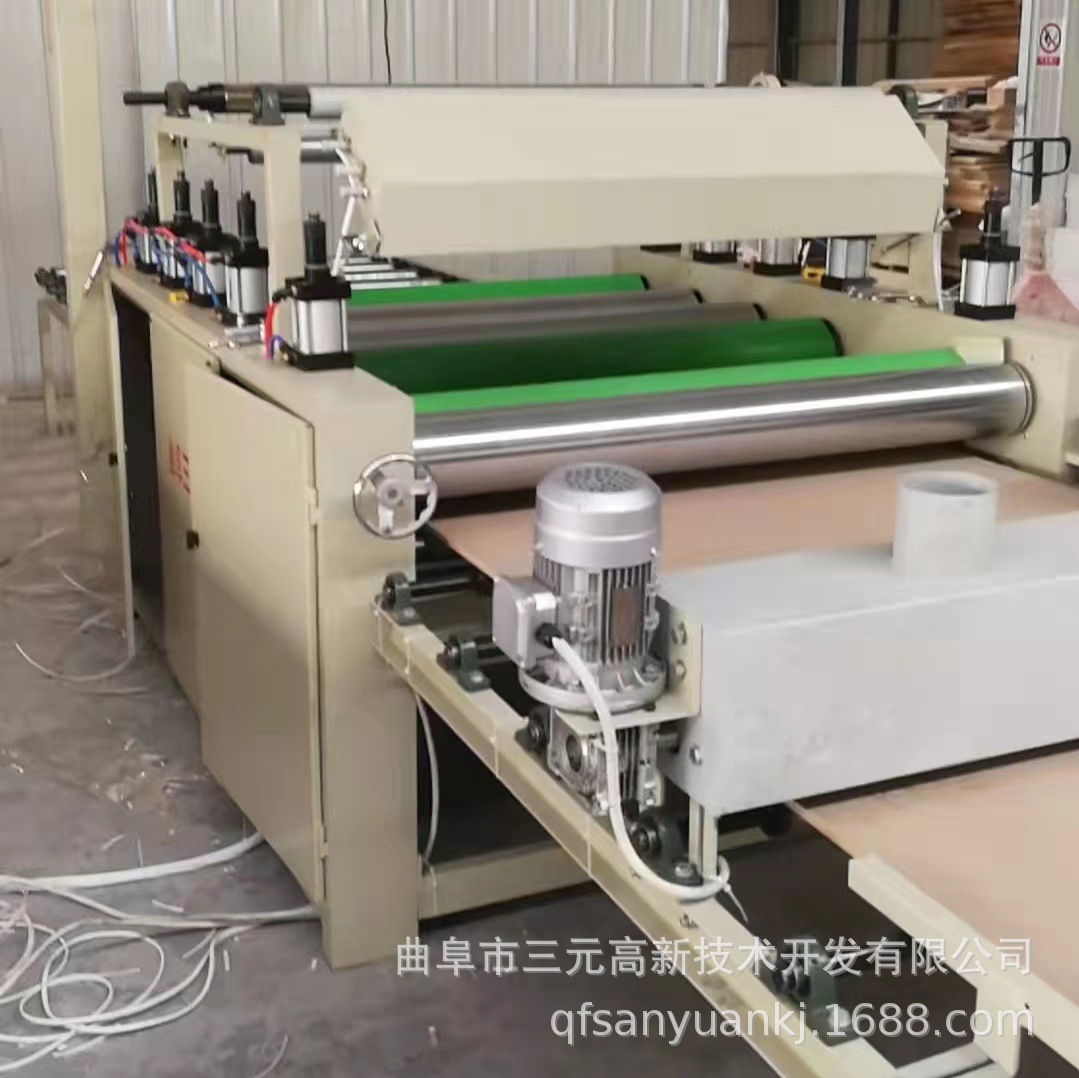 SYTM-1320型木饰面板贴纸机,自动化PVC发泡板贴面机生产商