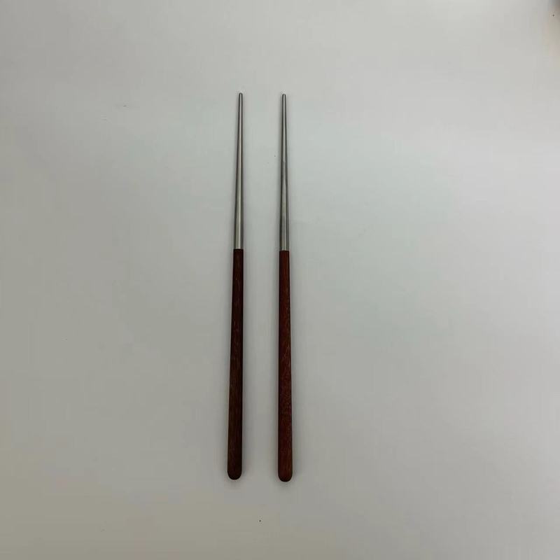 ミノ家ネットレッド304ステンレス携帯食器鶏翅木フォークスプーン箸学生旅行屋外三|undefined