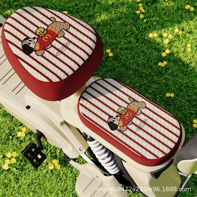 Car Seat Cover Battery Car: Electric car cushion - electric-bicycle-front-rear-seat-covers-burger-little-woof-bingdoudou-electric-bicycle-seat-cover-see-details-for-size
