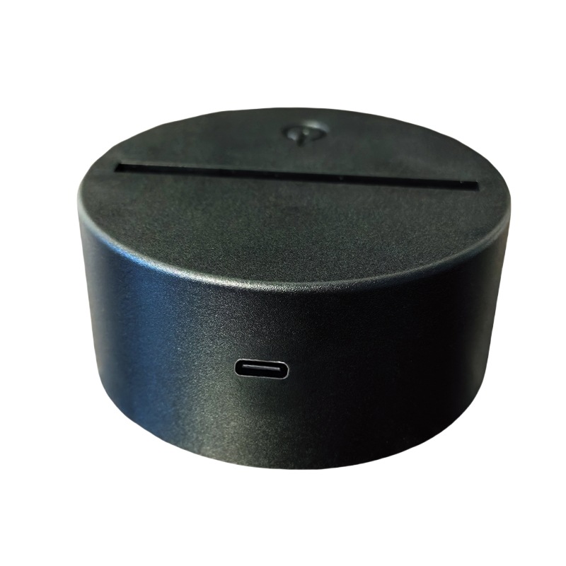Venta directa de fábrica Base de luz nocturna 3D Interfaz tipo c Control remoto táctil Interfaz de Android colorida de 16 colores Lámpara de mesa pequeña