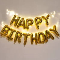 Праздничный шарик HappyBirthday английские буквы Happy Birthday, принадлежности для вечеринки алюминиевая пленка
