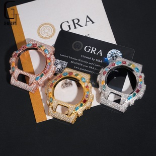 New S925 Silver Full Set Color Moissanite Watch Accessories 6900 Case Fashion Matching Single Product Bag Installation