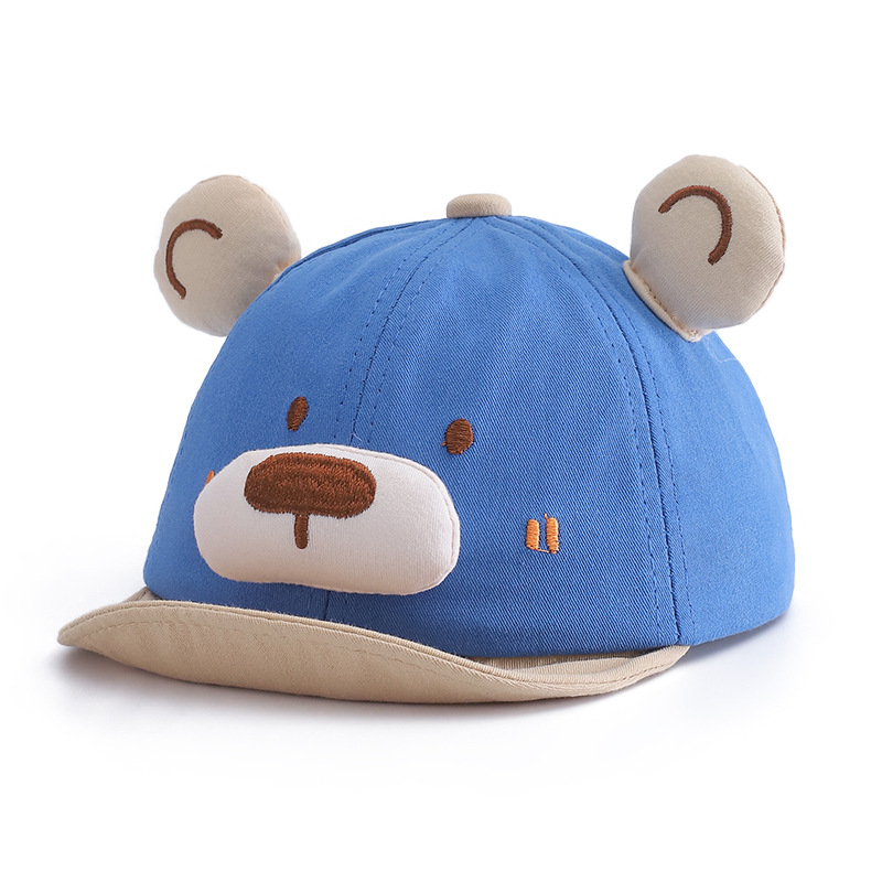 Sombreros infantiles primavera y otoño para niños sombreros de lengua de pato bebés sombreros de borde suave bebés 1 - 2 lindos sombreros casuales de algodón 48CM