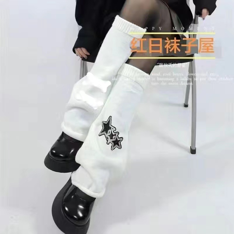 Cultura asiática chica caliente pierna cubierta y2g estrella casera hueso grande elemento pierna delgada JK punto pila pierna ancha Calcetines