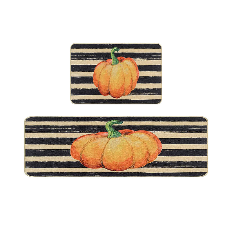 Cross-Border Temu Hot-Selling American Crystal Velvet Floor Mats, Kitchen Water-Absorbing and Oil-Absorbing Easy-Care Floor Mats, Two-Piece Set Can Be Shipped on Behalf of Others