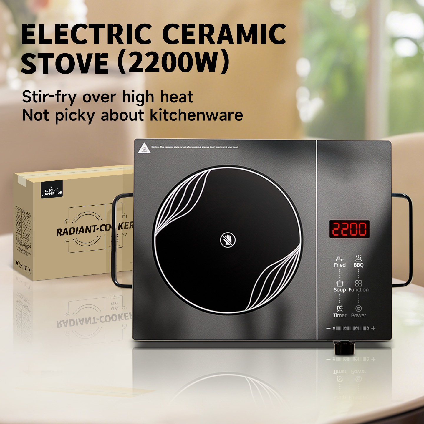 Foreign Trade Export Induction Cooker Electric Ceramic Stove for Home Use, Suitable for Any Pot, Tea Stove, Cooking Induction Cooker