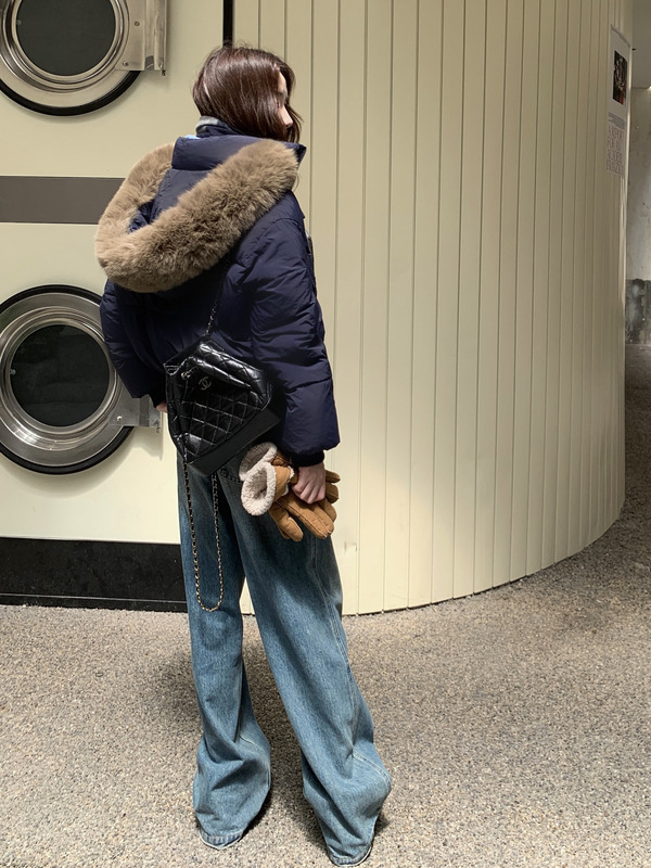 2025冬季新款宽松显瘦毛领连帽短款羽绒棉服女收腰加厚棉衣外套|undefined
