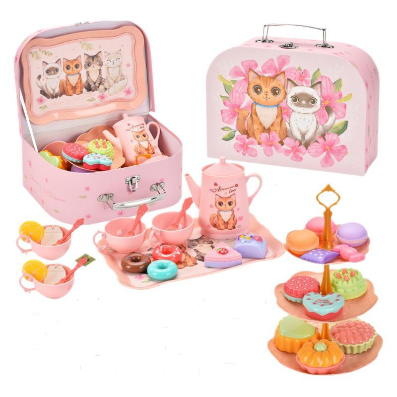 Niña transfronteriza casa postres juegos de té de simulación dulces donuts para niños té de la tarde juegos de regalo lotes