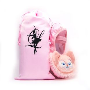 Cross-Border Export Dance Shoe Storage Bag Ballet Shoes Soft-Soled Shoes Satin Practice Shoe Bag Logo Shoe Bag