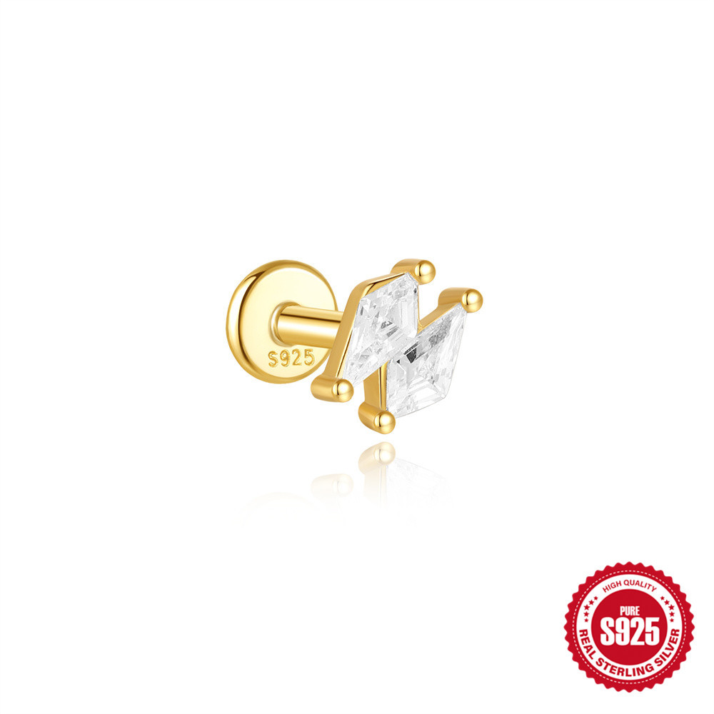 Nuevo comercio exterior de plata de ley S925 Nuevo estilo Aobao Pendientes Xingyue Pendientes de nicho de moda de alta gama