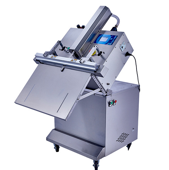 不锈钢倾斜式外抽真空包装机 充氮气调封口机 食品保鲜真空封膜机