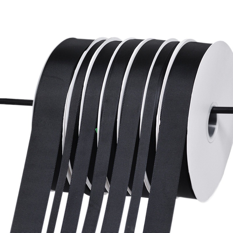 Yao Ming DIY accesorios para el cabello cinta roscada cinta de embalaje accesorios de ropa cinta 030 cinta de costilla negra cinta al por mayor