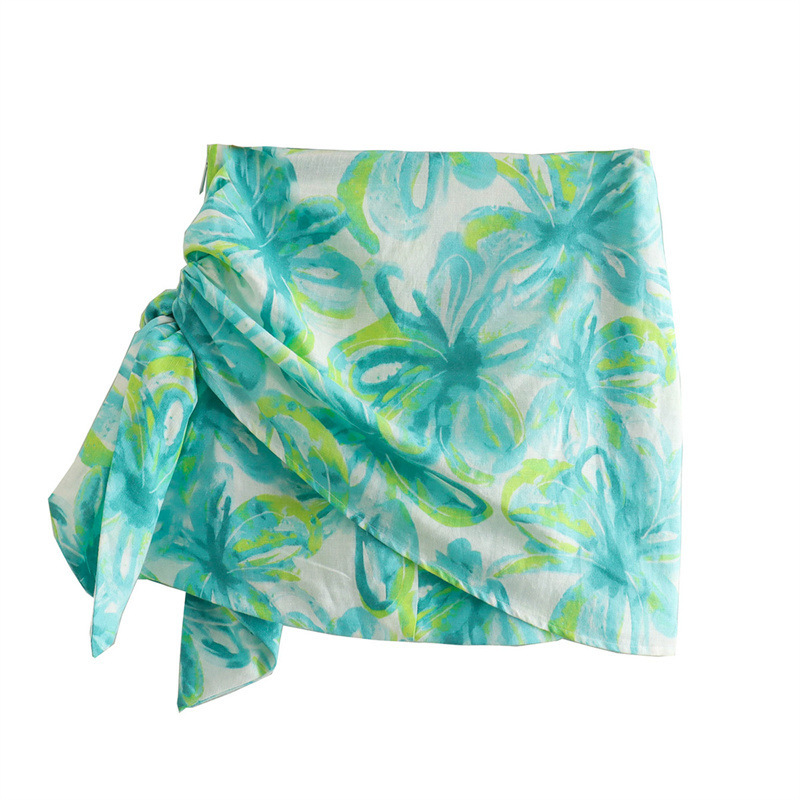 Falda de vacaciones estilo tropical