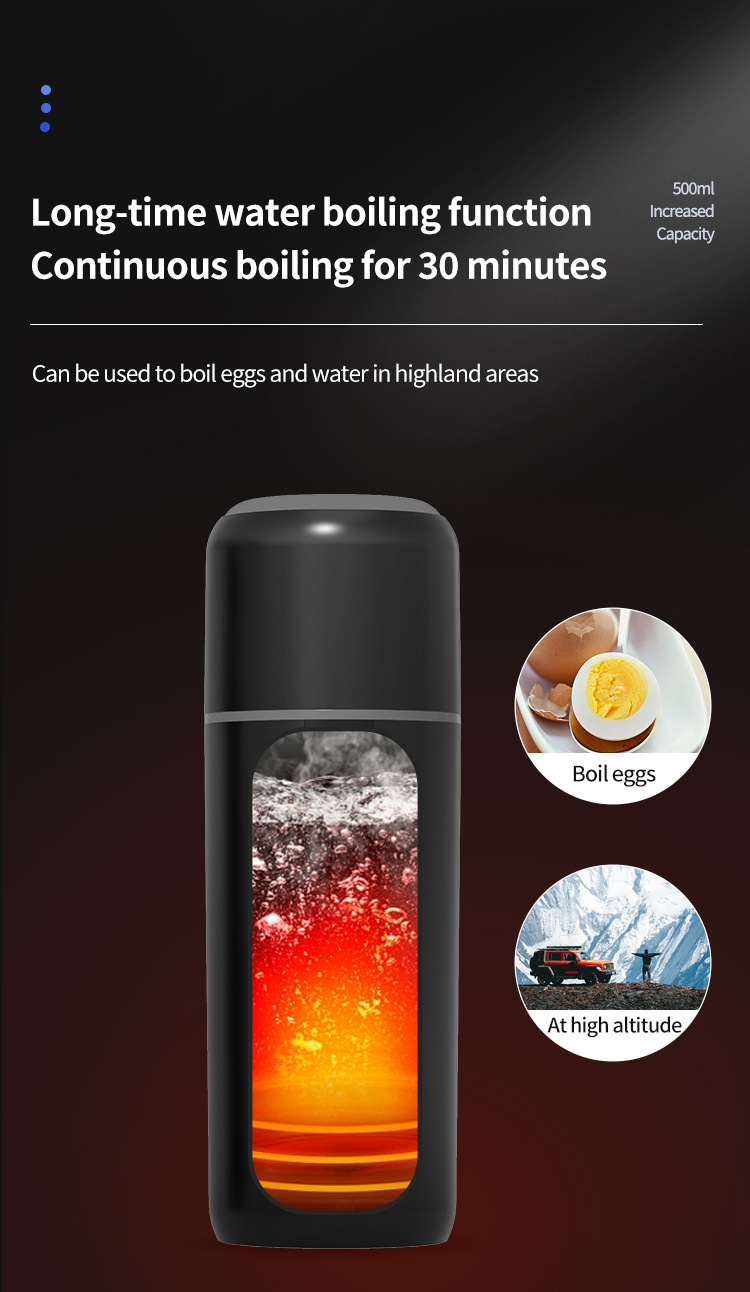 2024 Car Water Boiling Cup 12V24V Universal Water Kettle Heating and Insulation Electric Cup Water Heater Car Water Kettle
