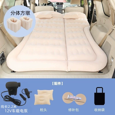 Bed Off-Road Vehicle Trunk Mat — Vehicle-mounted inflatable bed - dual-purpose-trunk-and-rear-seat-suv-honeycomb-rice-with-22m-pump-a-pair-of-square-piers