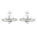 Silver white earrings es505