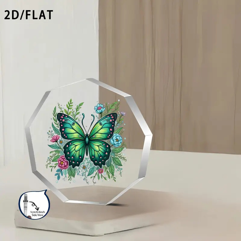 Amazon 新製品ホットセール透明九角形アクリル蝶飾りデスクトップ装飾工芸品テーブルセッティング|undefined
