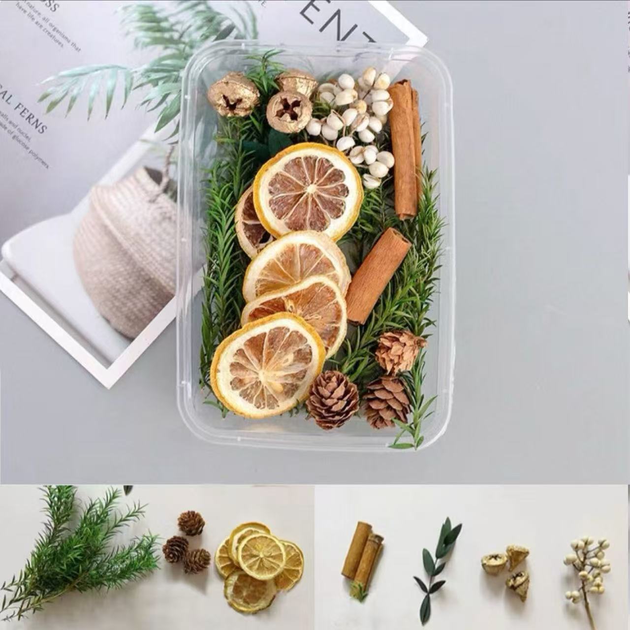 Paquete mixto de bricolaje, decoración hecha a mano, flor eterna, material de paquete de flores secas, marco de fotos de bricolaje, paquete de flores en relieve, día de la mujer