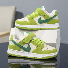 儿童板鞋童鞋炫彩休闲鞋运动鞋中大童学生魔术贴AJ空军一号篮球鞋