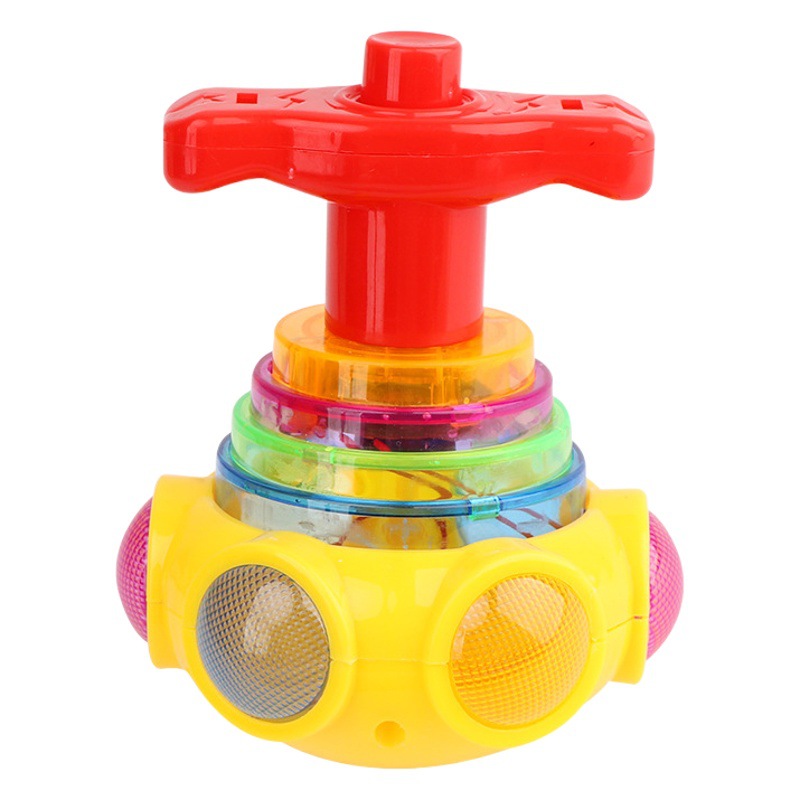 Juguete giroscópico para niños música ligera giroscopio giratorio niños y niñas 4-8 años puesto de parque regalos al por mayor