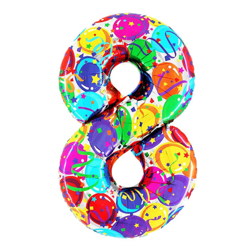 40 pulgadas de color estampado de edad globos digitales de aluminio de gran tamaño decoración de la escena de la fiesta