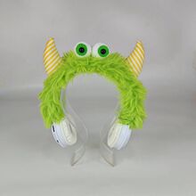 蓝牙无线头戴式炸毛大眼怪丑娃牛角小怪兽卡通耳机