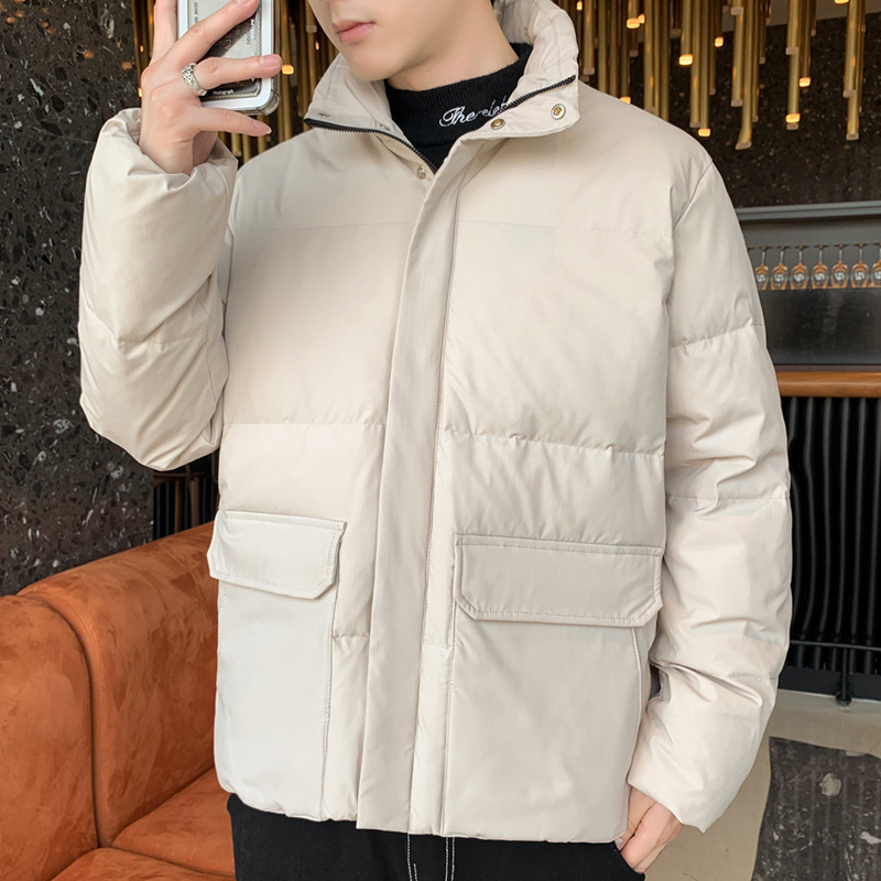 [Anti-season Clearance] Men's Multi-color Down Jacket Hooded Short Vertical Collar Fashion Trend Casual Best Selling Jacket
