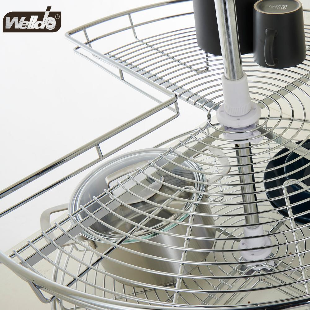 Welldo纬东 橱柜转角拉篮橱柜双层270°转盘拉篮转盘置物拉篮
